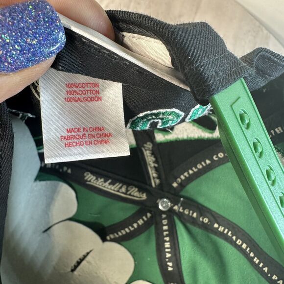 Boston Celtics Spiral Deadstock Cap Green Snapback Mitchell & Ness Unique Hat - Picture 8 of 14